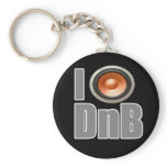 I PLAY DnB Drum and Bass music shirts and gear Key Chain