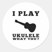 I Play Ukulele Stickers