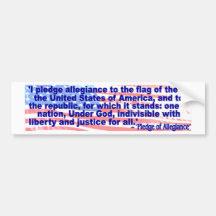 I pledge allegiance bumper stickers