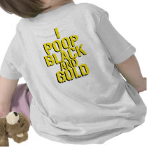 I Poop Black and Gold Infant Tee