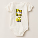 I Poop Black and Gold Onesie t-shirts