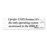 I prefer UNIX bumper stickers