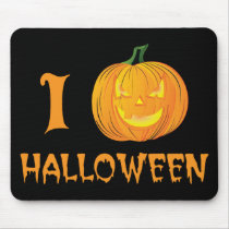 i Pumpkin Halloween - Funny i Heart Parody Mouse Pads