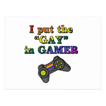 I put the GAY in Gamer Postcards
