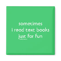 i read text books magnet