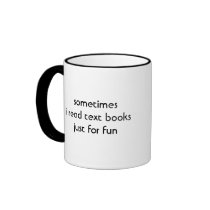 i read text books mug