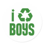 I Recycle Boys stickers