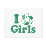 I Recycle Girls postcards