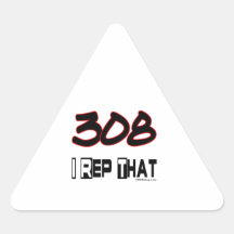 I Rep That 308 Area Code Stickers