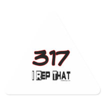 I Rep That 317 Area Code Triangle Sticker