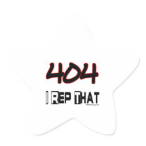 I Rep That 404 Area Code Stickers