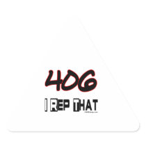 I Rep That 406 Area Code Triangle Sticker