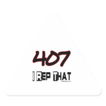 I Rep That 407 Area Code Triangle Stickers