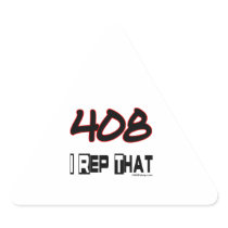 I Rep That 408 Area Code Triangle Sticker