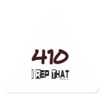I Rep That 410 Area Code Triangle Sticker