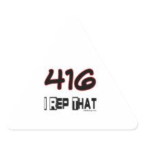 I Rep That 416 Area Code Triangle Stickers