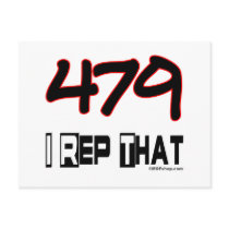 I Rep That 479 Area Code Postcard