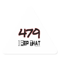 I Rep That 479 Area Code Triangle Sticker