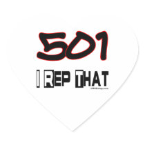 I Rep That 501 Area Code Sticker