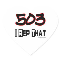 I Rep That 503 Area Code Stickers