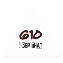 I Rep That 610 Area Code Triangle Stickers