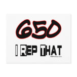 I Rep That 650 Area Code Postcards