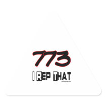 I Rep That 773 Area Code Triangle Sticker