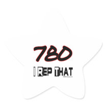 I Rep That 780 Area Code Sticker