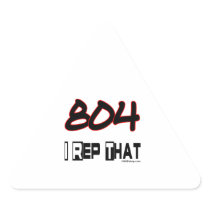 I Rep That 804 Area Code Triangle Stickers
