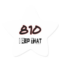 I Rep That 810 Area Code Stickers