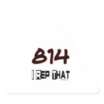 I Rep That 814 Area Code Stickers