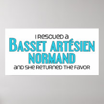 I Rescued a Basset Artésien Normand (Female Dog) Print