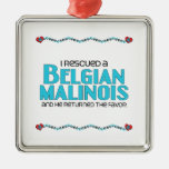 I Rescued a Belgian Malinois (Male Dog) Christmas Ornament