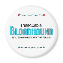 I Rescued a Bloodhound (Female Dog) Fridge Magnets