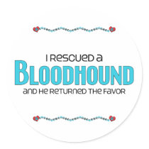 I Rescued a Bloodhound (Male Dog) Sticker