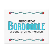 I Rescued a Bordoodle (Female) Dog Adoption Design Postcards