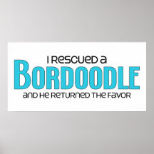 I Rescued a Bordoodle (Male) Dog Adoption Design Print