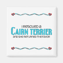 I Rescued a Cairn Terrier (Female Dog) Fridge Magnet