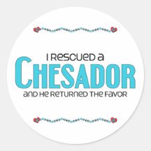 I Rescued a Chesador (Male) Dog Adoption Design Sticker