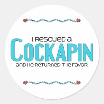 I Rescued a Cockapin (Male) Dog Adoption Design Stickers