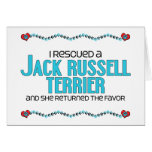 I Rescued a Jack Russell Terrier (Female Dog) Greeting Cards