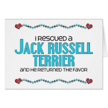 I Rescued a Jack Russell Terrier (Male Dog) Greeting Cards