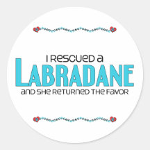 I Rescued a Labradane (Female) Dog Adoption Design Sticker