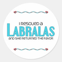 I Rescued a Labralas (Female) Dog Adoption Design Stickers