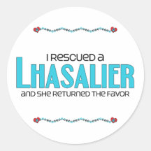 I Rescued a Lhasalier (Female) Dog Adoption Design Sticker