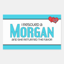 I Rescued a Morgan (Female Horse) Rectangle Sticker