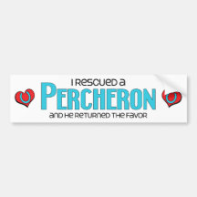 I Rescued a Percheron (Male Horse) Bumper Stickers
