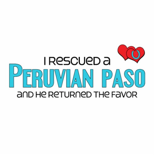 I Rescued a Peruvian Paso (Male Horse) Acrylic Cut Out