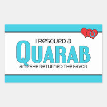 I Rescued a Quarab (Female Horse) Rectangle Stickers