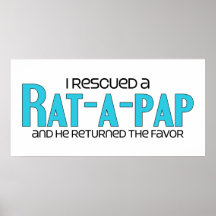 I Rescued a Rat-A-Pap (Male) Dog Adoption Design Poster